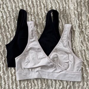 Women's Black and Cream sleeping nursing Set
